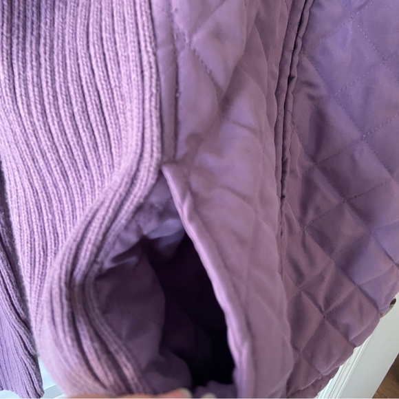 Croft & Barrow Purple Quilted and Ribbed Jacket Size Medium - Picture 4 of 7
